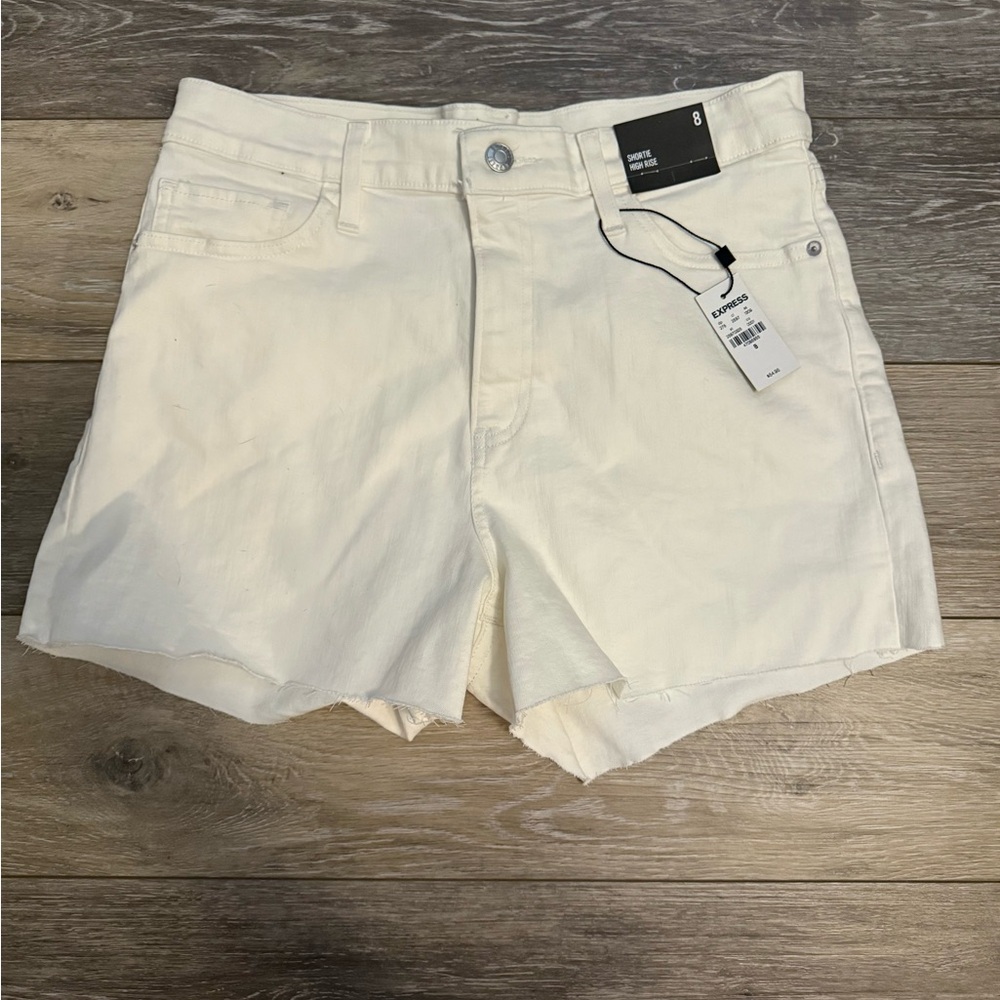 Express White Jean Shorts